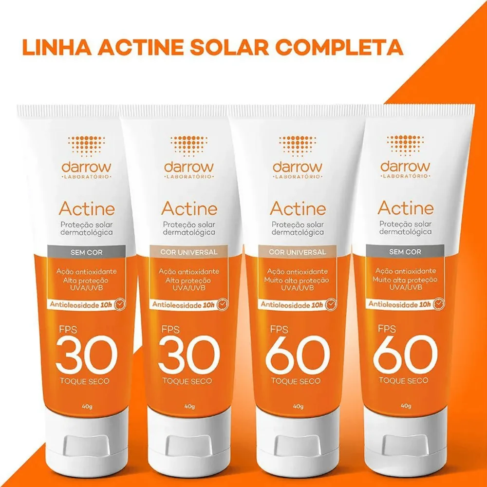 Protetor Solar Facial Darrow Actine Antioleosidade 10h FPS30 40g