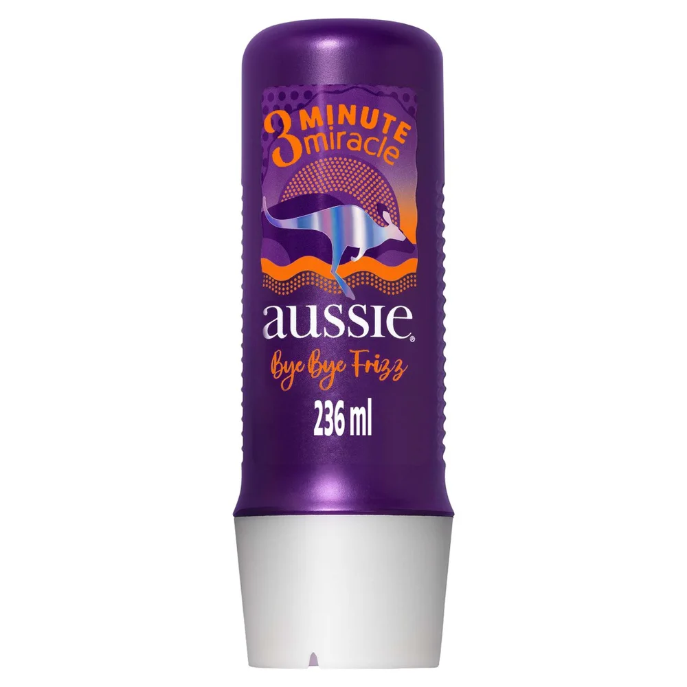 Creme de Tratamento Capilar Aussie 3 Minute Miracle Bye Bye Frizz  Maciez e Brilho 236ml