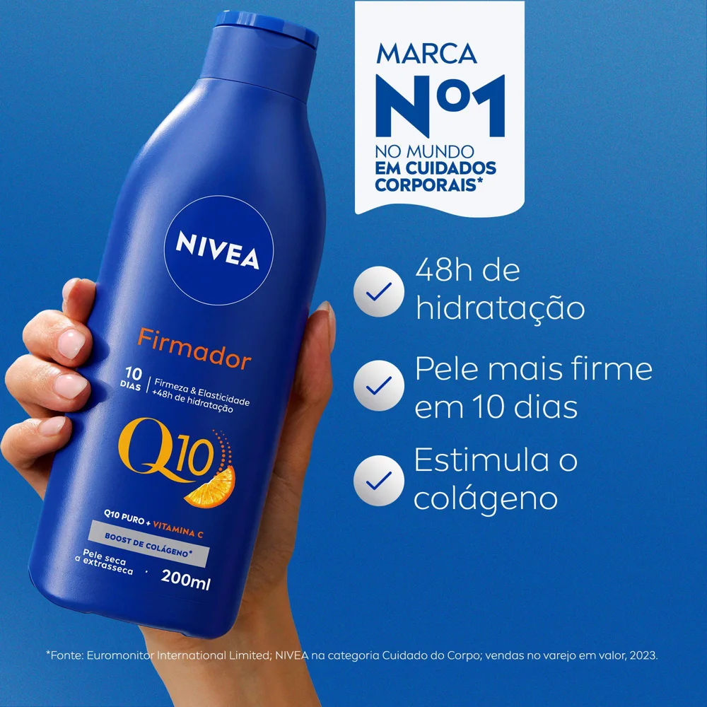 Loção Corporal Nivea Q10 + Vitamina C Firmador Pele Seca 200ml