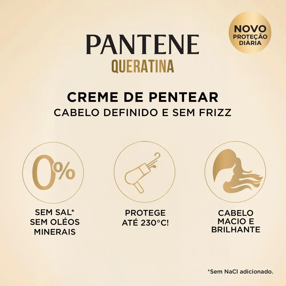 Creme de Pentear Pantene Pro-V Miracles Queratina Preenche & Blinda 240g
