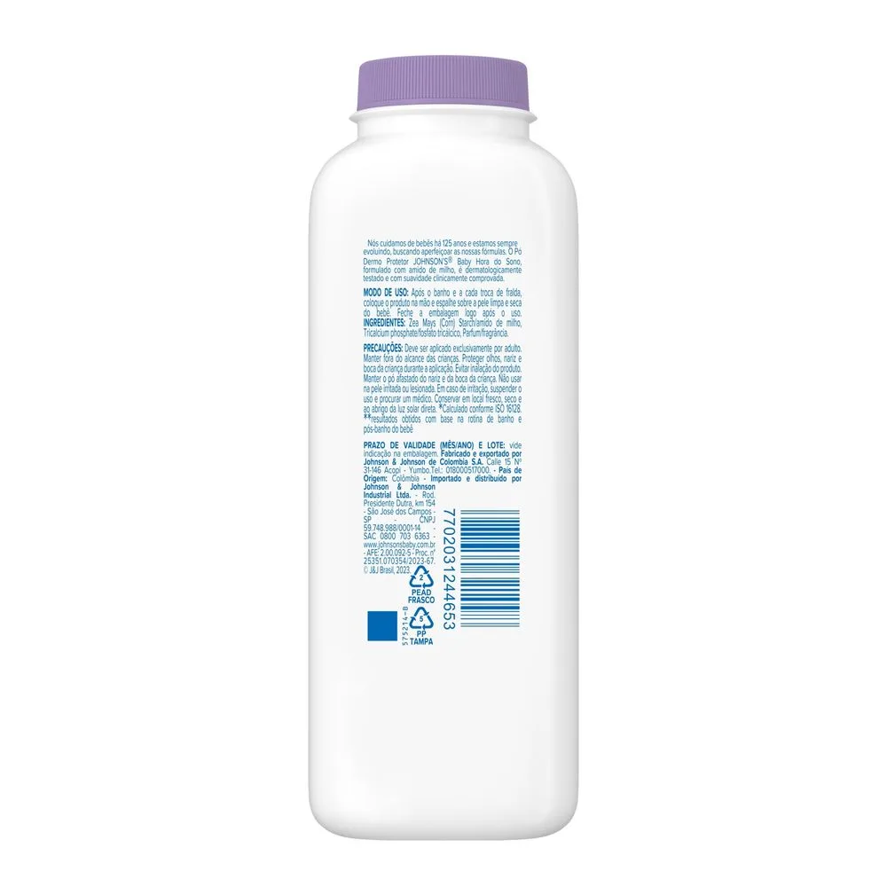 Talco Infantil Johnson's Baby Dermo Protetor Hora do Sono 100g