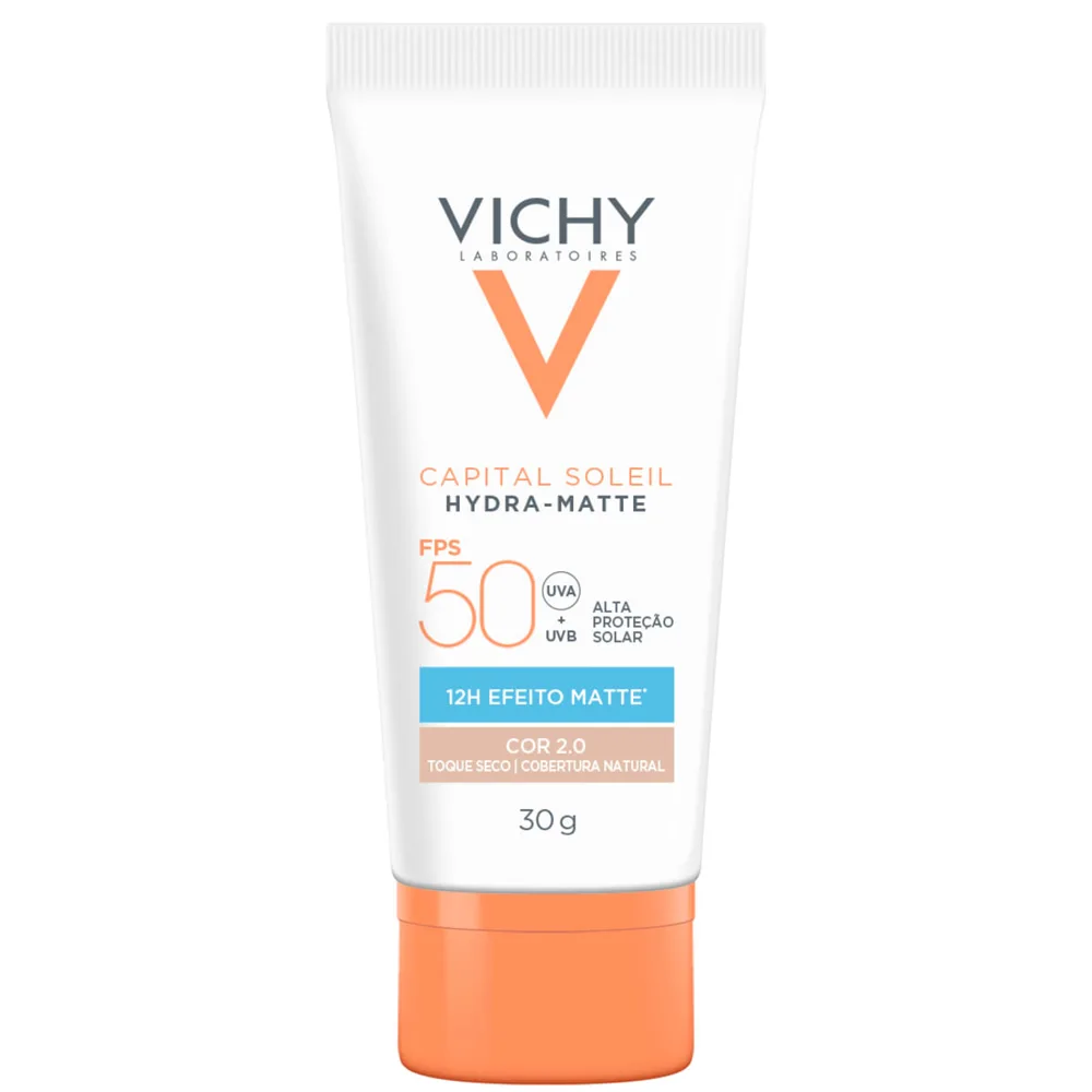 Protetor Solar Vichy Capital Solei Hydra Matte FPS50 Cor 2.0 30g