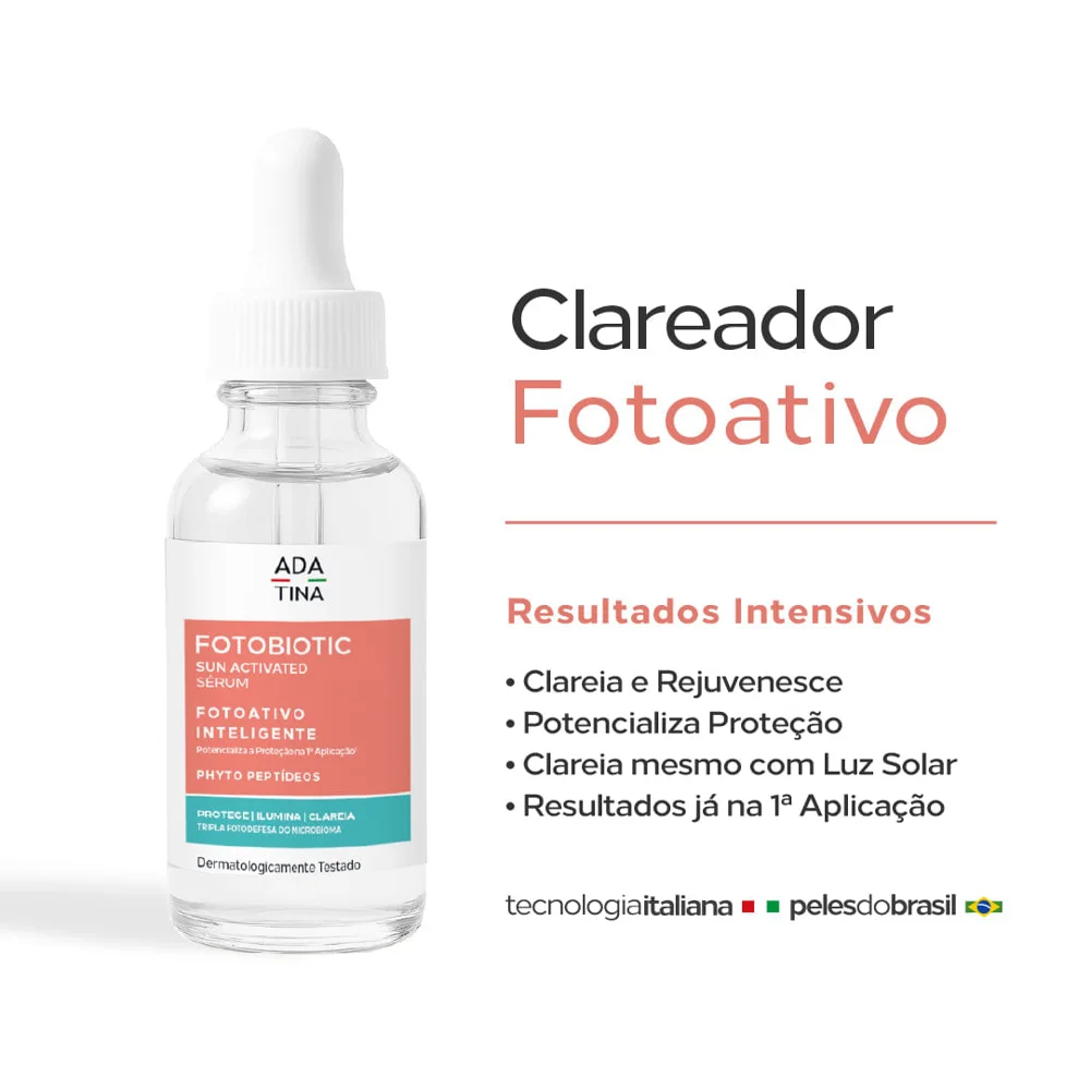 Sérum Fotobiotic Sun Activated Clareador Ada Tina 30ml