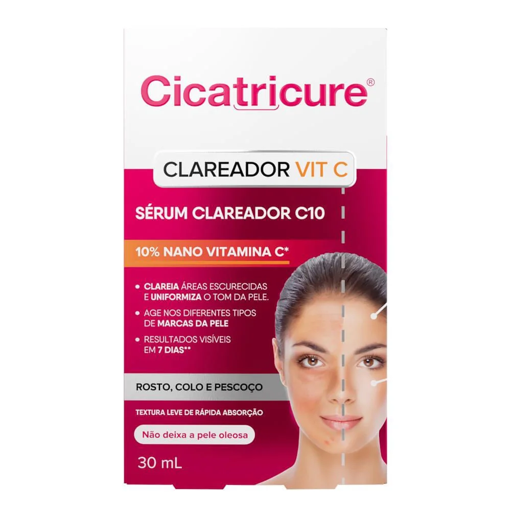 Sérum Facial Cicatricure Clareador com 10% de Vitamina C 30ml
