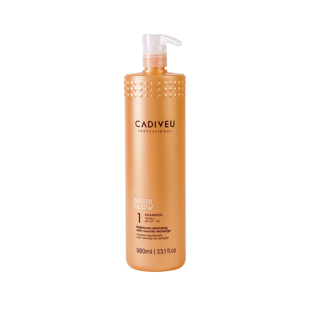 Kit Cadiveu Nutri Glow - Shampoo 980ml + Condicionador 980ml + Máscara 980ml + Óleo Final Style Supreme 110ml