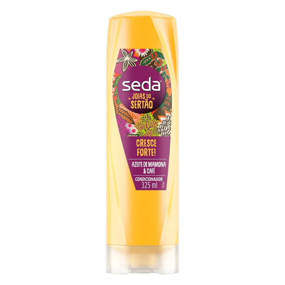 Condicionador Seda Joias do Sertão Cresce Forte! Azeite de Mamona + Café 325ml