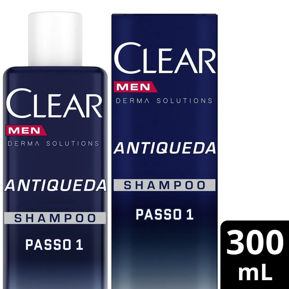 Shampoo Clear Men Derma Solutions Antiqueda Passo 1 300ml