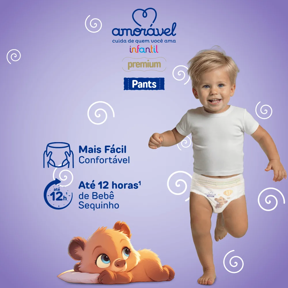 Fralda Amorável Pants Ultrapack M 84 Unidades