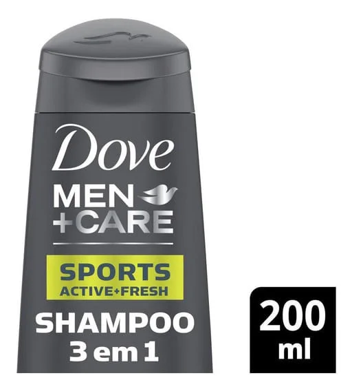 Shampoo Dove Men+Care Sports 3 em 1 200ml