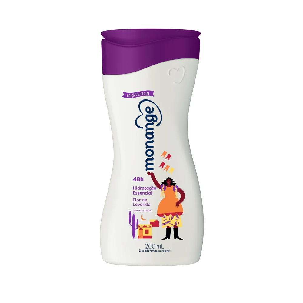 Loção Corporal Monange Flor de Lavanda com Ação Desodorante 200ml