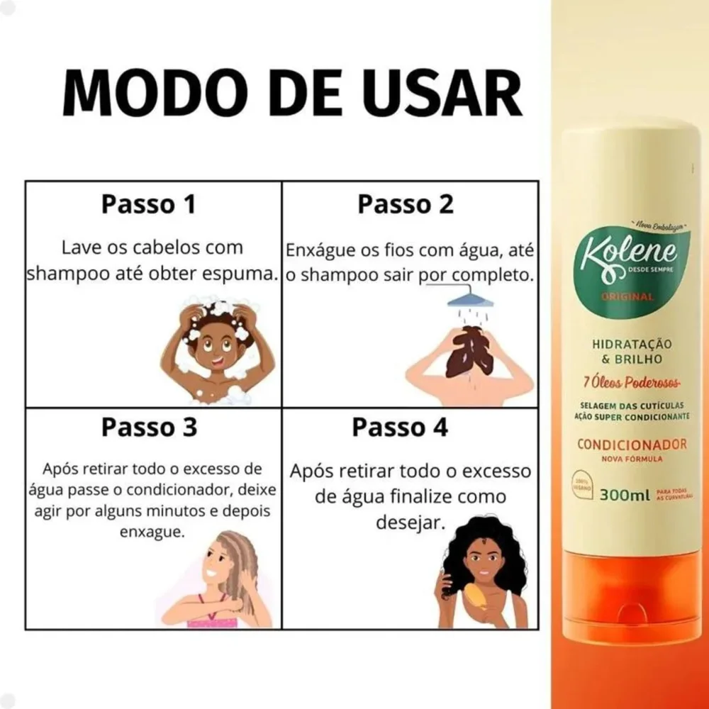 Condicionador Kolene Original Hidratação & Brilho 300ml