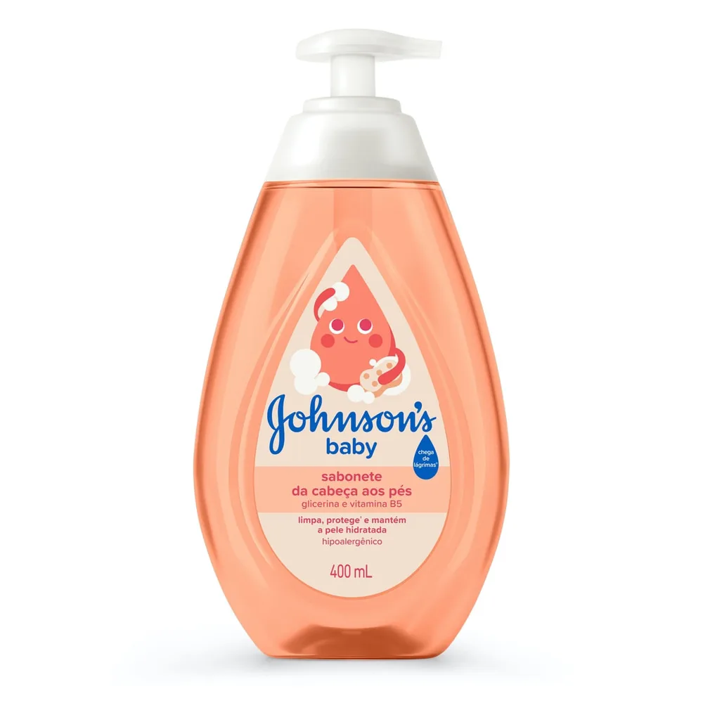 Sabonete Líquido Infantil Johnson's Baby Glicerina da Cabeça aos Pés 400ml