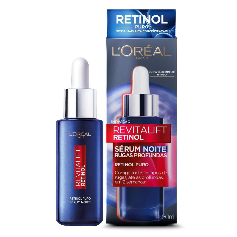 Sérum Facial L'Oréal Paris Revitalift com Retinol Puro Noturno 30ml