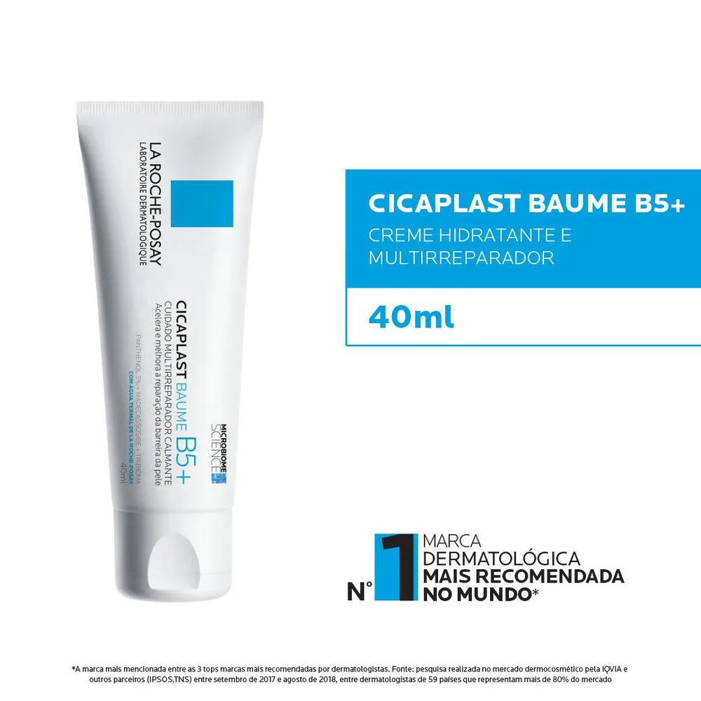 Cicaplast Baume B5+ La Roche-Posay Creme Multirreparador Calmante 40ml