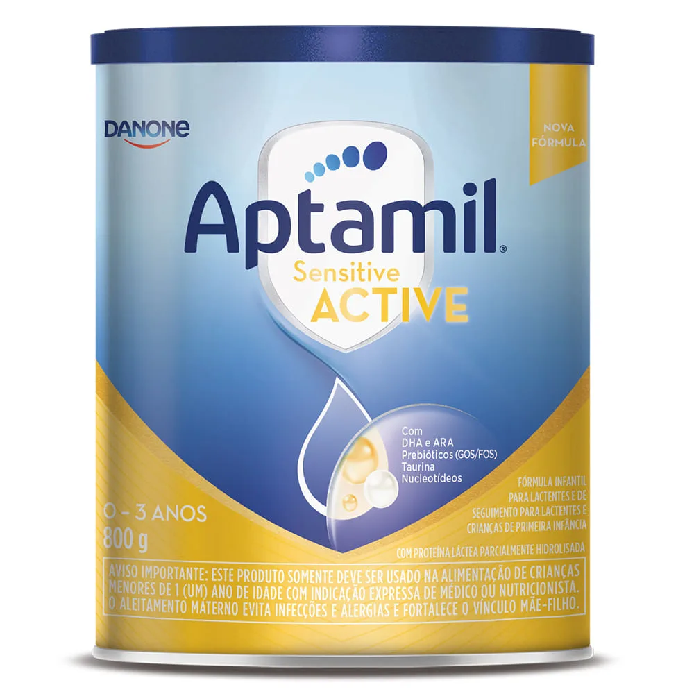 Fórmula Infantil Aptamil Sensitive Active De 0 A 36 meses 800g