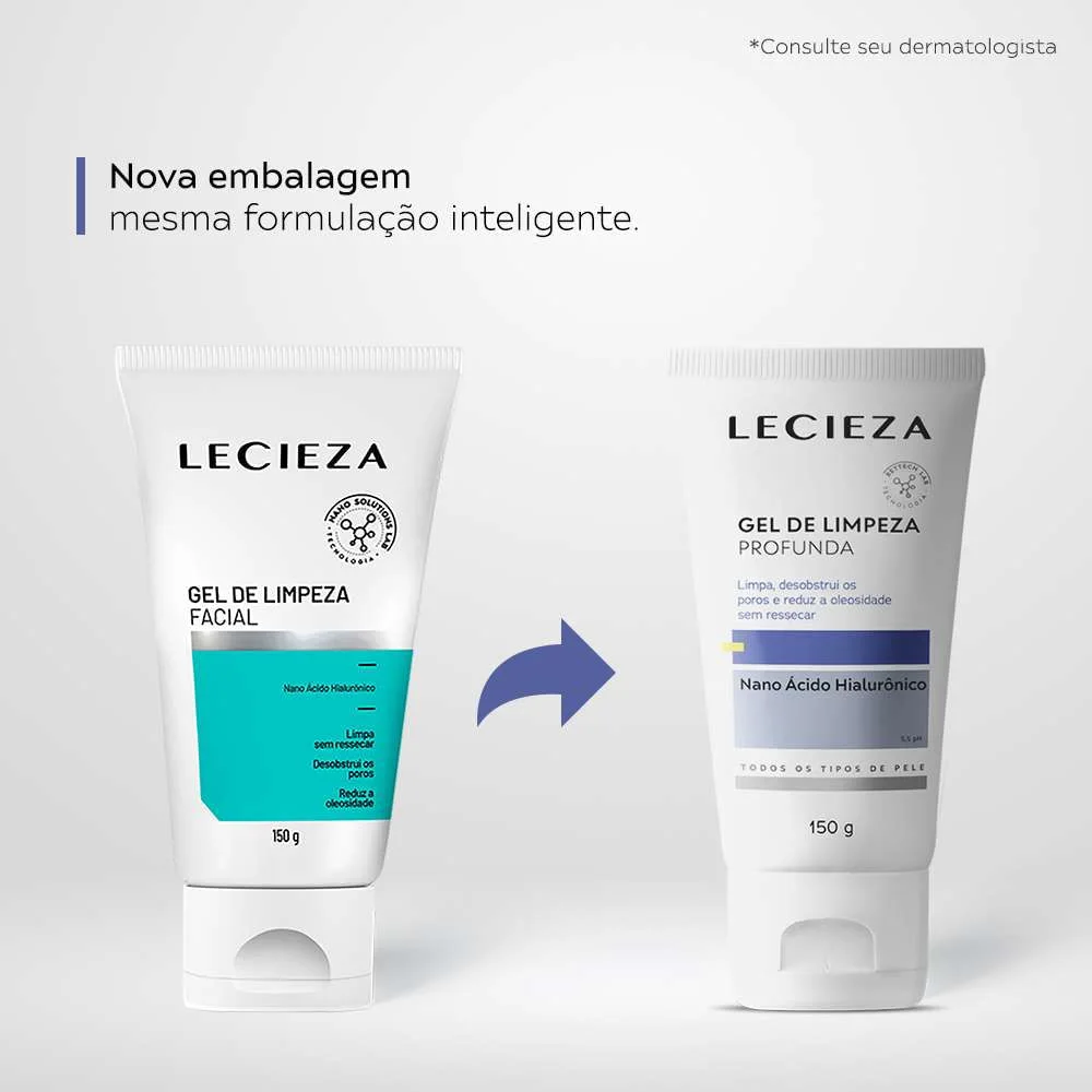 Gel De Limpeza Facial Lecieza 150ml