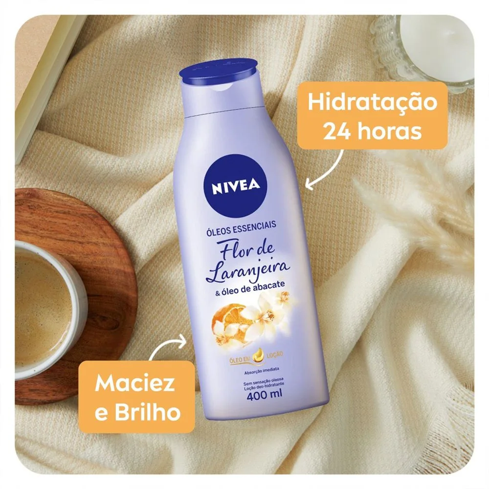 Loção Corporal Nivea Óleo Essencial Flor de Laranjeira 400ml