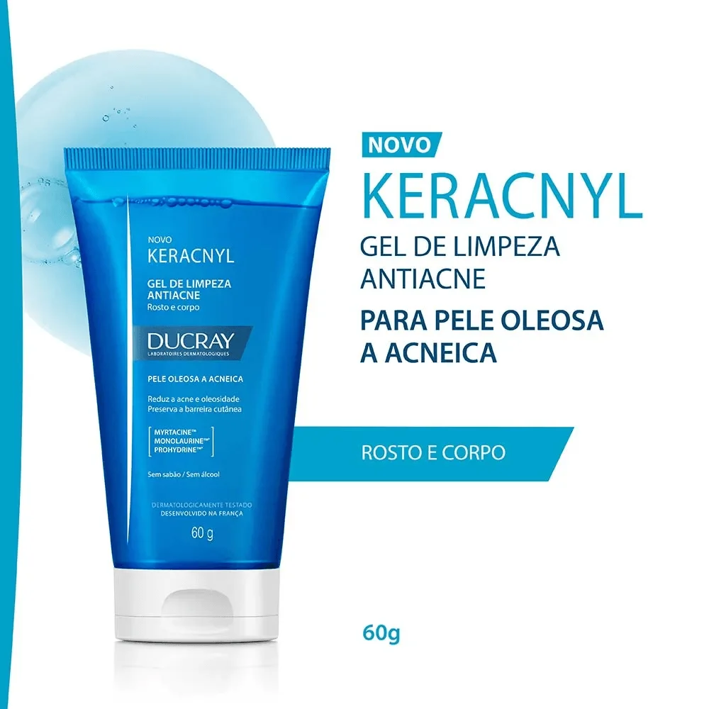 Gel de Limpeza Ducray Keracnyl Antiacne 60g