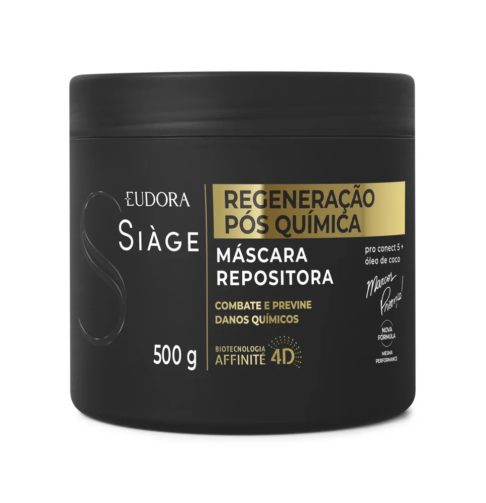 Máscara Capilar Repositora Eudora Siàge Expert Regeneração Pós Química 500g