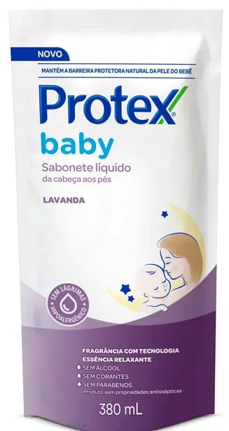 Sabonete Líquido Infantil Protex Baby Lavanda Refil 380ml