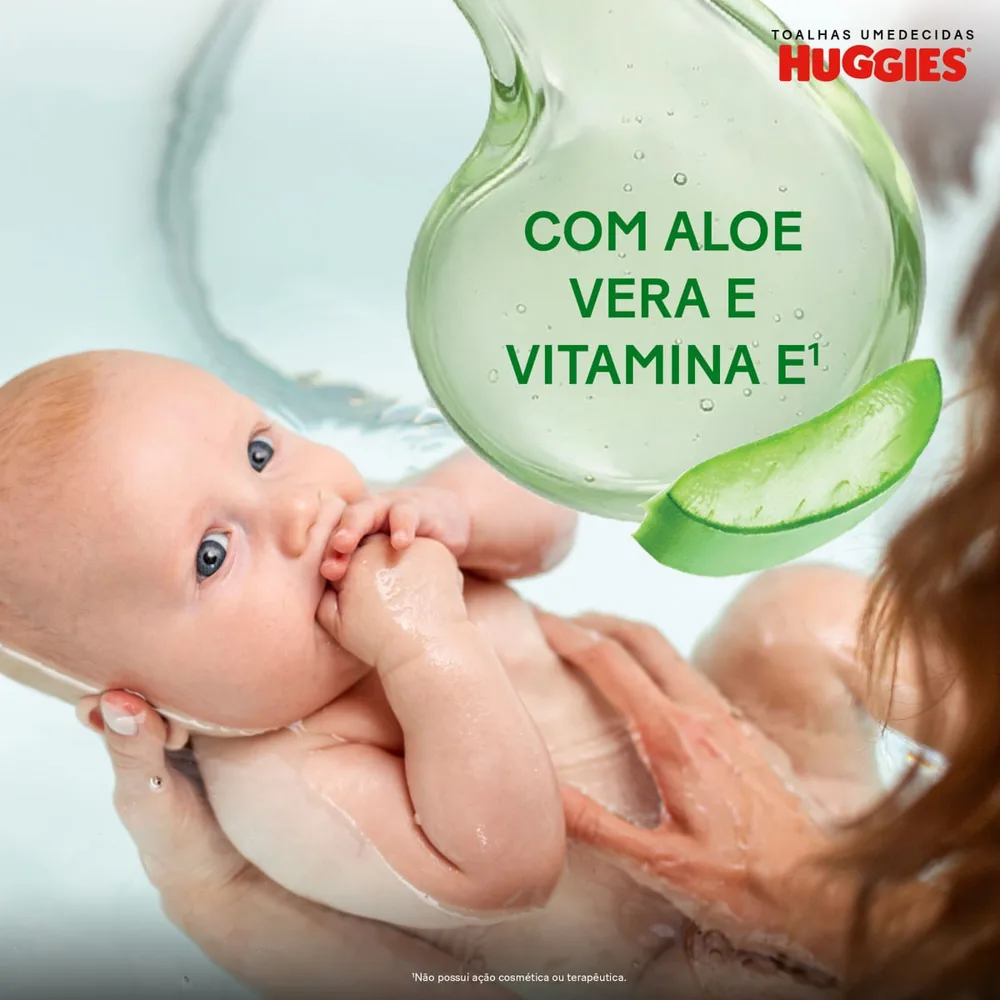 Lenços Umedecidos Huggies Higiene Superior Limpam 2x Mais 48 Unidades
