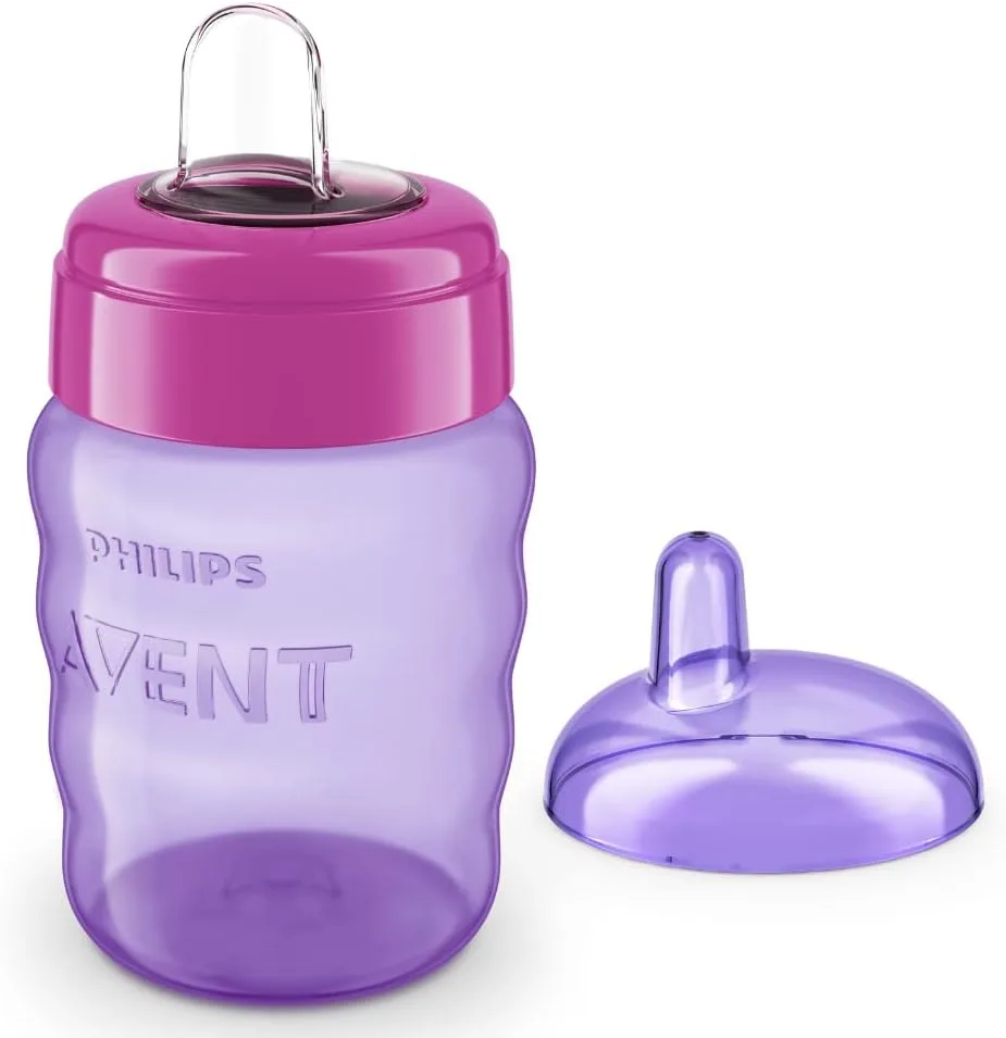Copo de Transição Philips Avent Easy Sip +9 meses Antivazamento Rosa 260ml 1 Unidade