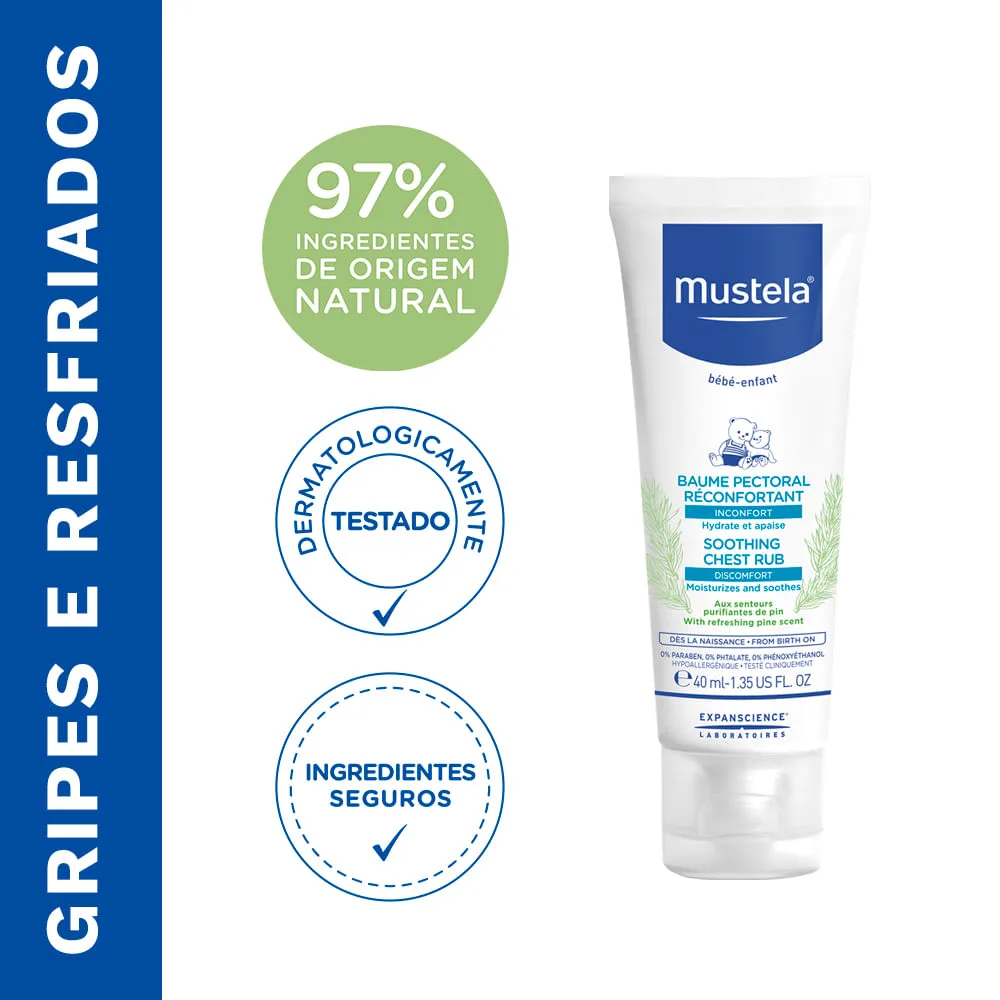 Bálsamo Peitoral Mustela Bebê Reconfortante 40ml