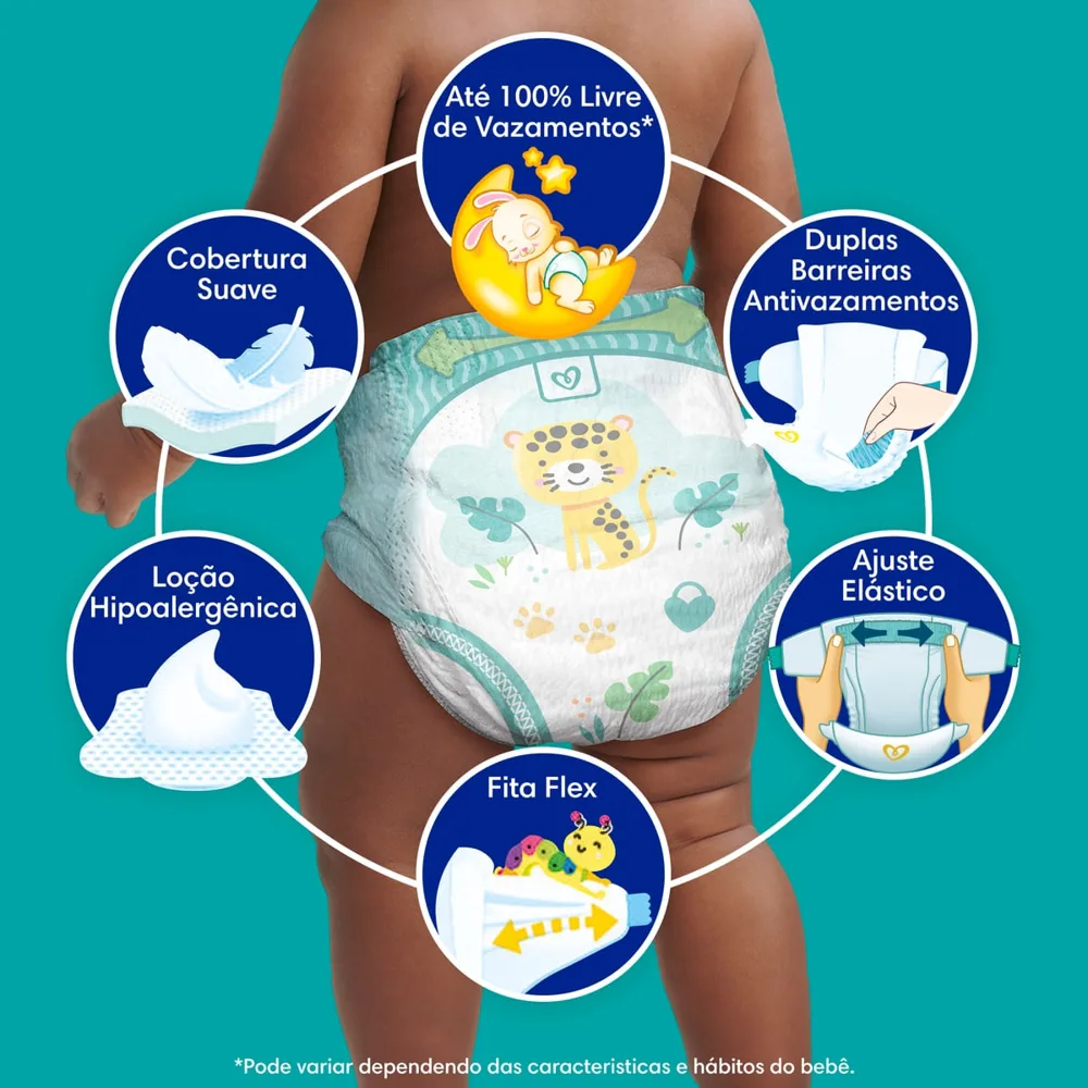 Fralda Pampers Confort Sec Xg 86 Unidades