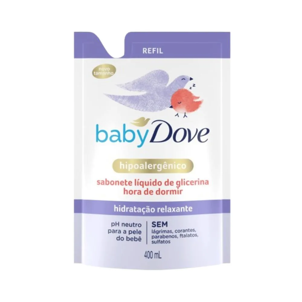 Sabonete Líquido Infantil Baby Dove Hidratação Glicerinada Relaxante Refil 400ml