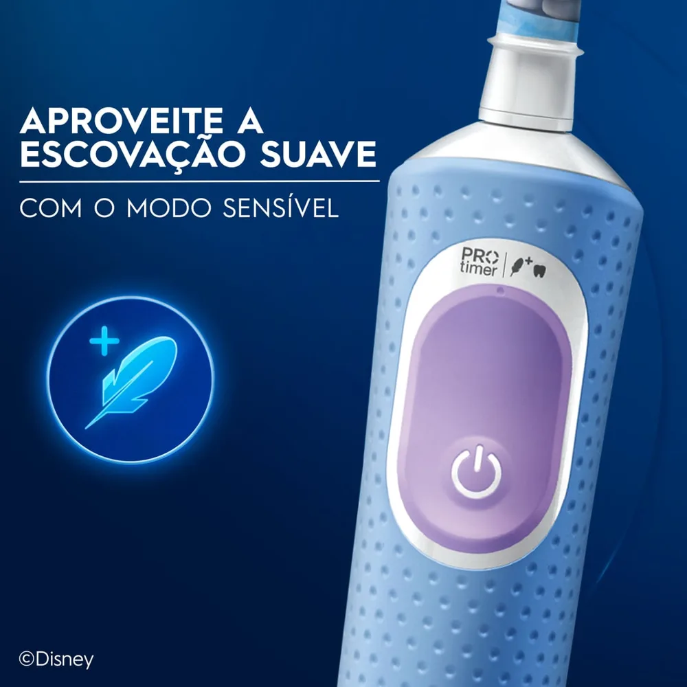 Escova Dental Elétrica Infantil Oral-B Pro Kids Frozen Cerdas Extra Suaves +3 anos Bivolt 1 Unidade