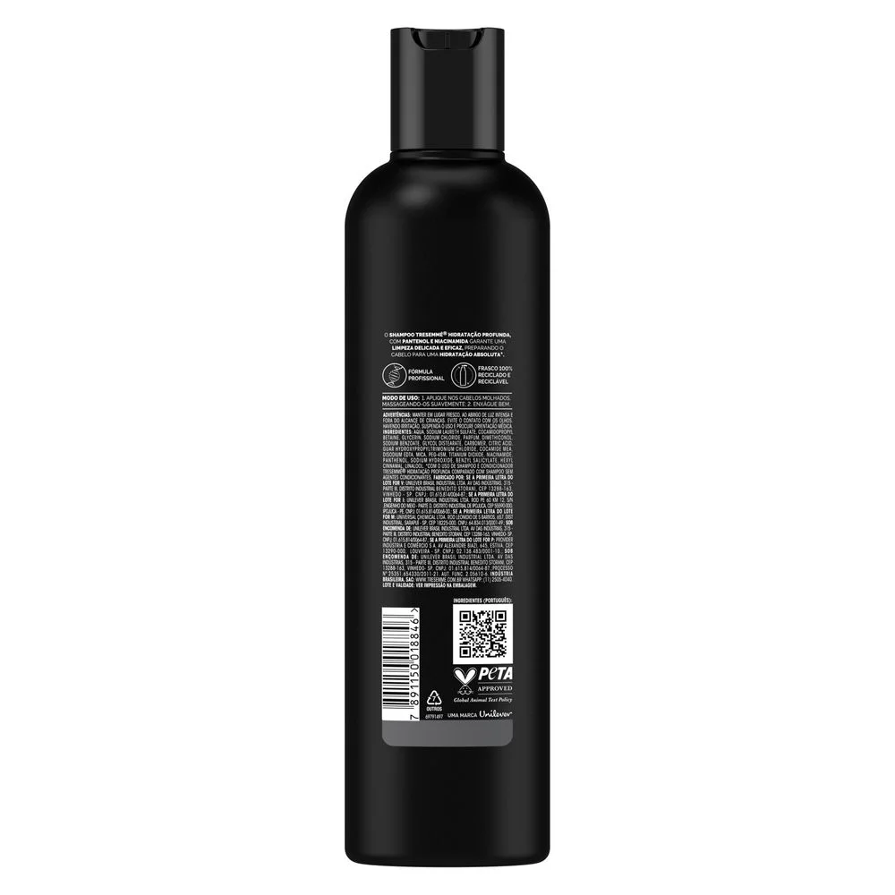 Shampoo TRESemmé Hidratação Profunda Pantenol e Niacinamida 400ml