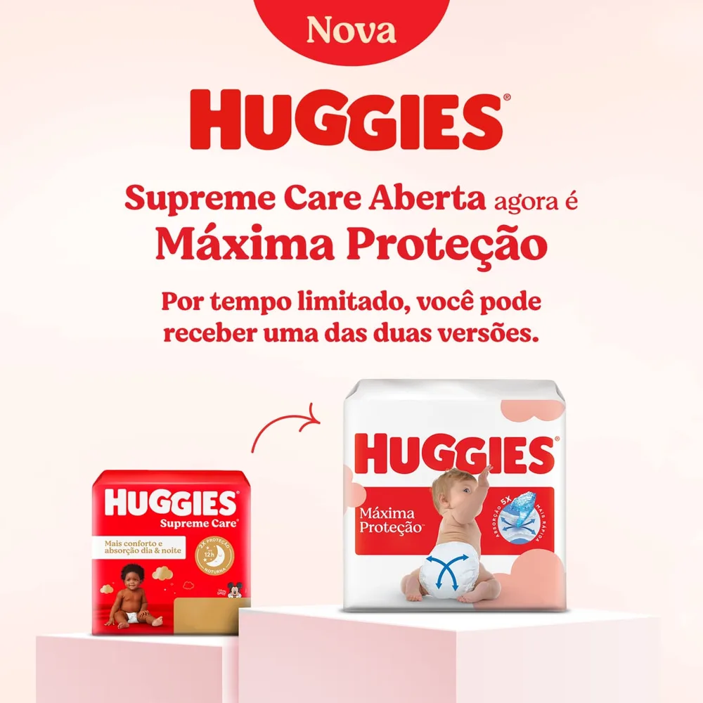 Fralda Descartável Huggies Máxima Proteção M 72 Unidades