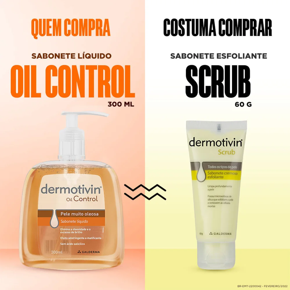 Sabonete Líquido Facial Dermotivin Oil Control 300ml