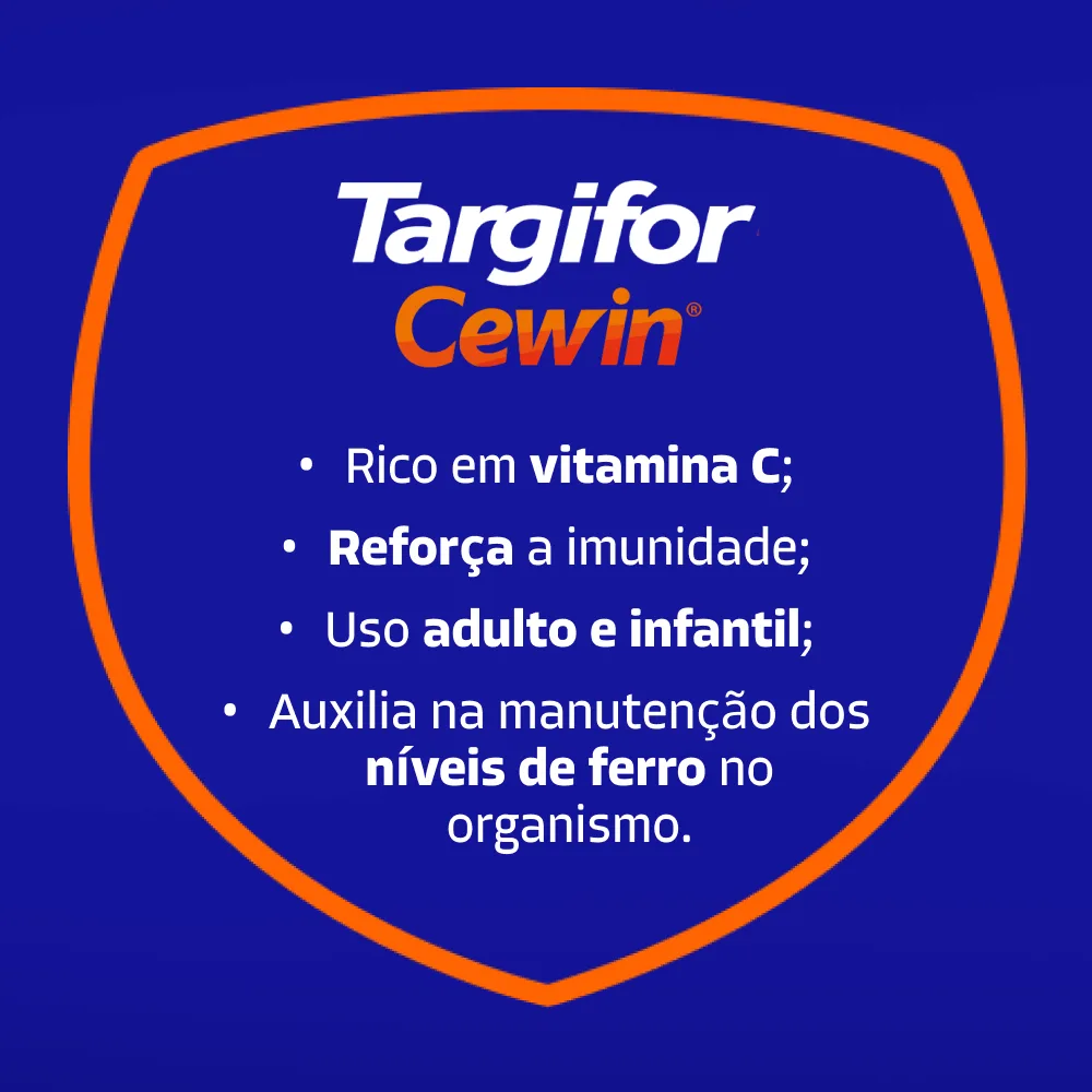 Suplemento Alimentar Targifor Cewin Kids Te Protege! Vitamina C Sabor Laranja Gotas 20ml
