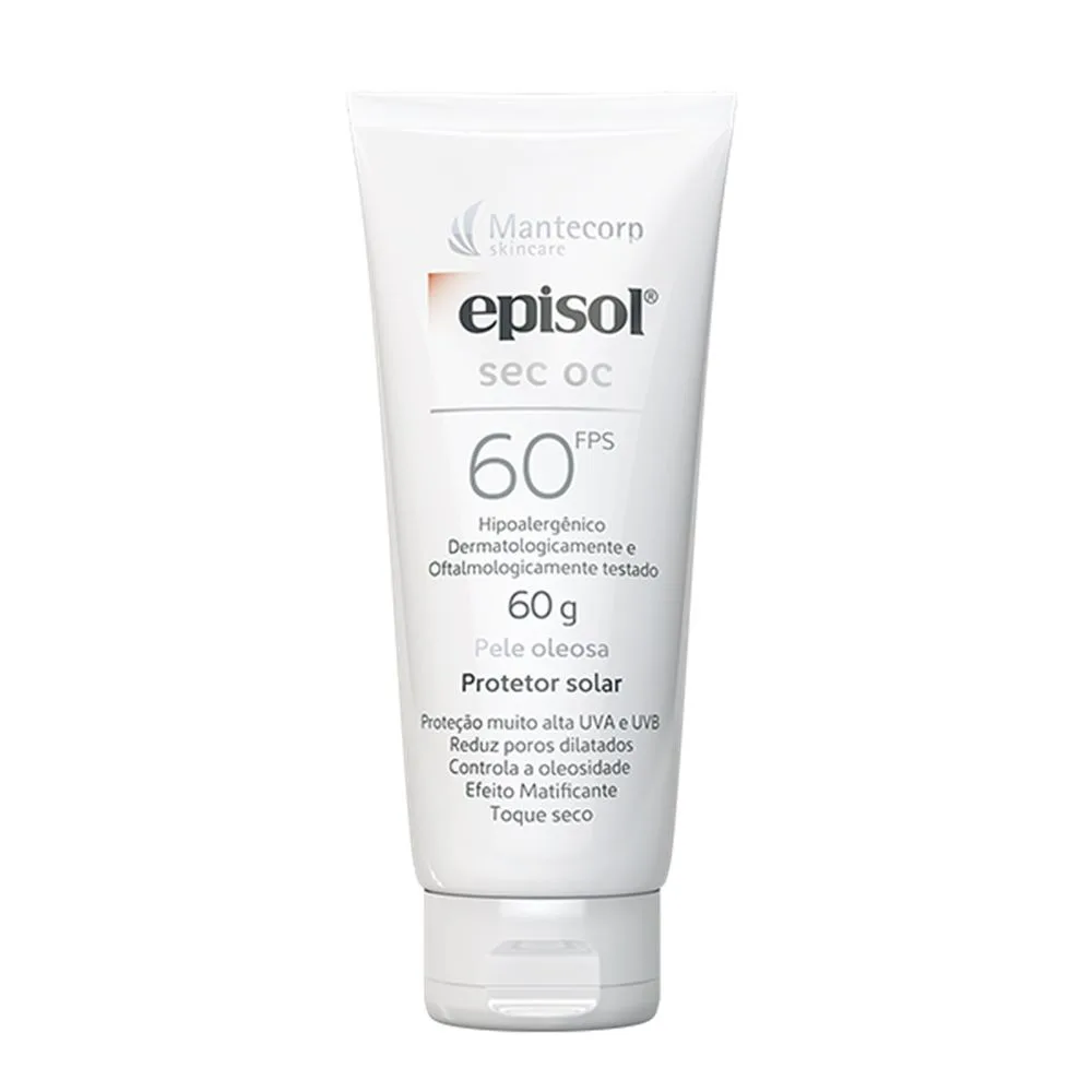 Protetor Solar Facial Episol Sec OC FPS60 60g