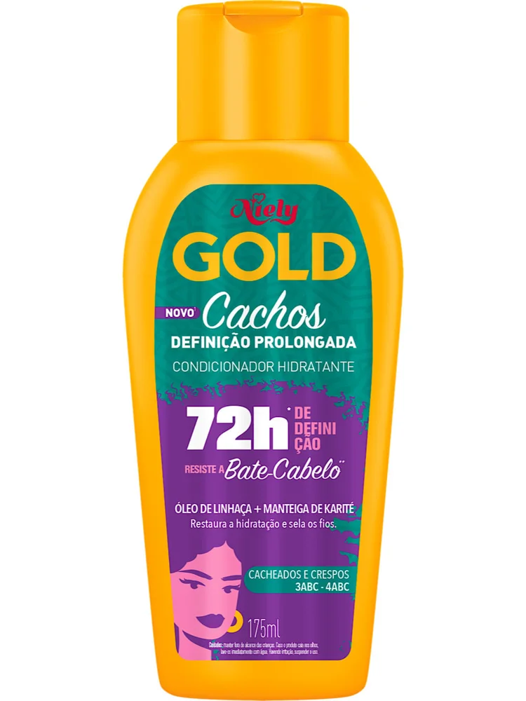 Condicionador Niely Gold Cachos Definição Prolongada 72h 175ml