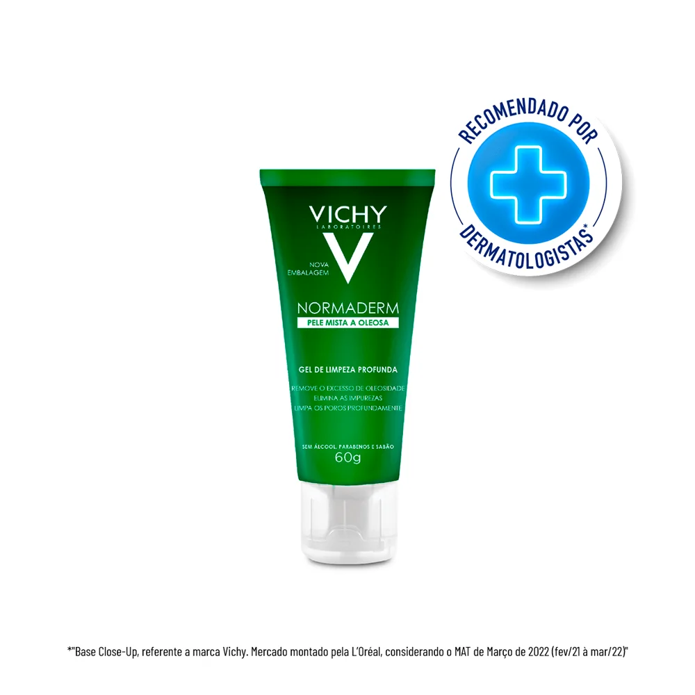 Gel De Limpeza Intensiva Anti-Oleosidade Normaderm Vichy Com Ácido Glicólico 60g