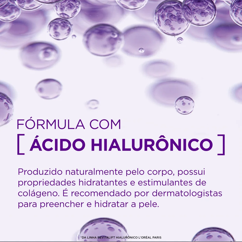 Kit Sérum Facial Preenchedor L'Oréal Paris Hialurônico 30ml 1 Unidade + Creme Hidratante Facial Noturno L'Oréal Paris Hialurônico 49g 1 Unidade
