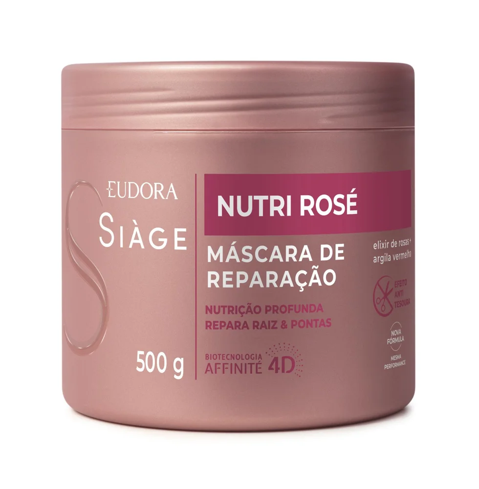 Máscara Capilar Eudora Siàge Nutri Rosé Reparação 500g