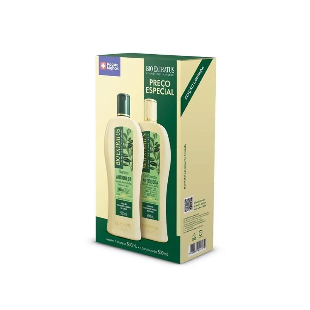 Kit Bio Extratus Shampoo Antiqueda 500ml + Condicionador Antiqueda 500ml