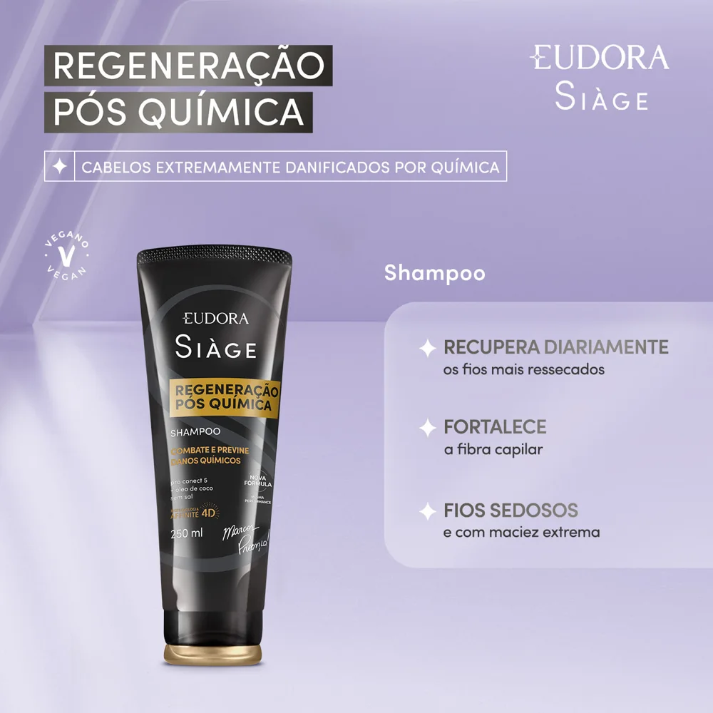 Shampoo Eudora siage regeneração extrema 250ml