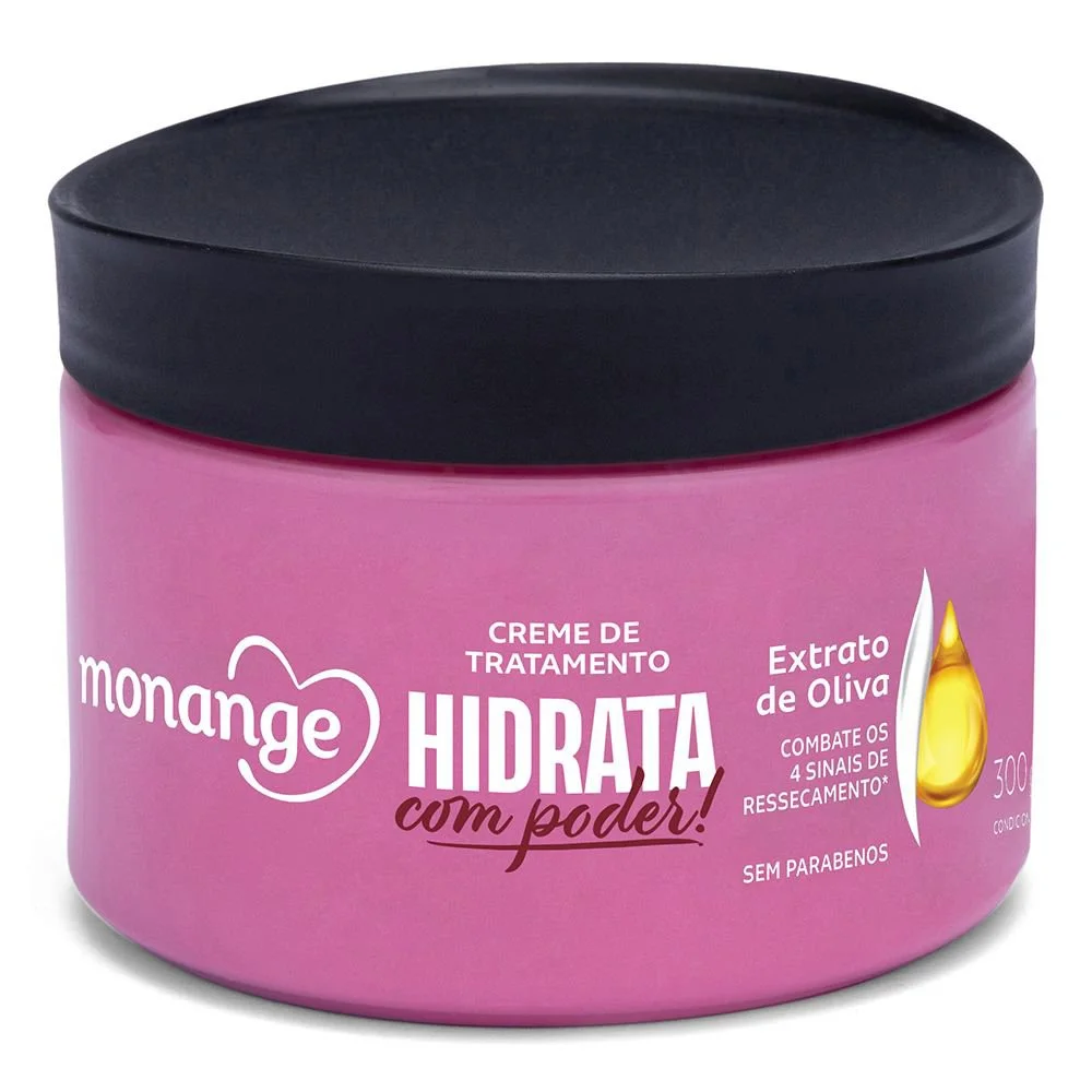 Creme de Tratamento Capilar Monange Hidrata Extrato de Oliva 300g