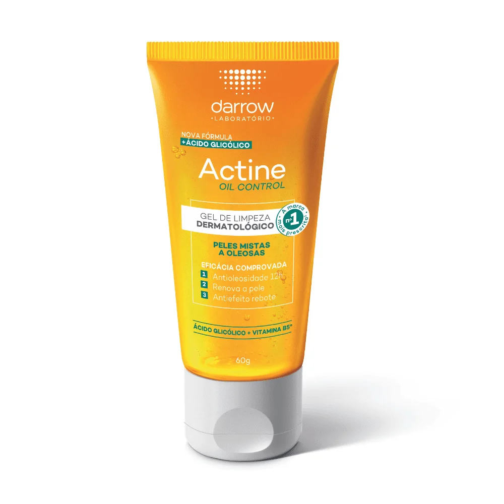 Gel de Limpeza Facial Darrow Actine Oil Control Peles Mistas a Oleosas 60g