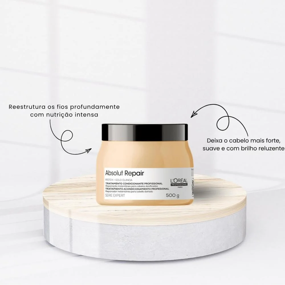 L'Oréal - Absolut Repair Gold Kit Shampoo e Máscara - 1,5L/500g