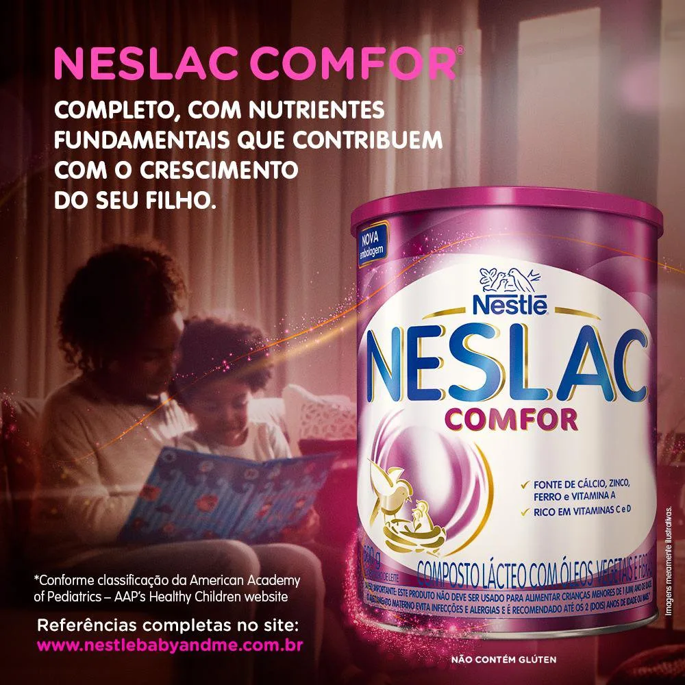 Composto Lácteo Infantil Neslac Comfor de 3 a 5 anos 800g