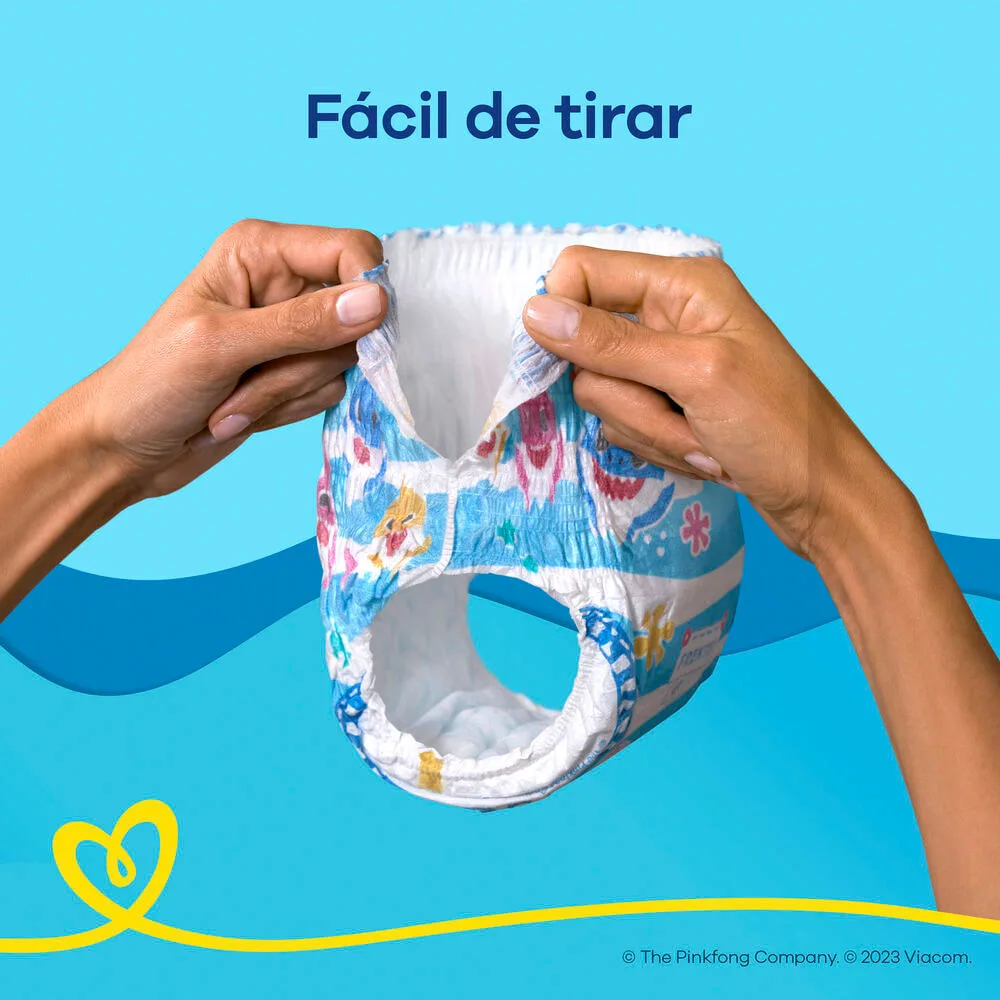 Fralda Pampers Splashers Baby Shark P/M 12 Unidades
