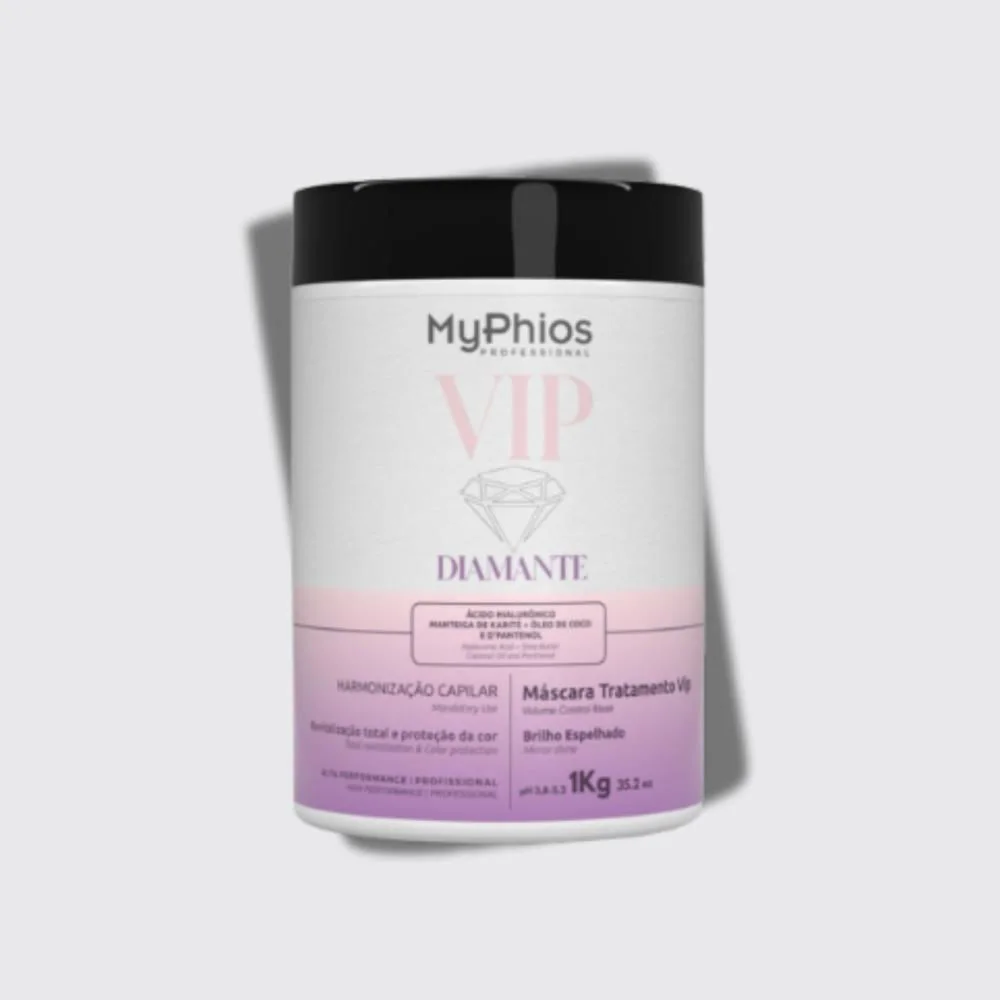 MyPhios VIP Diamante - Máscara Hidratação Brilho Intenso - 1kg