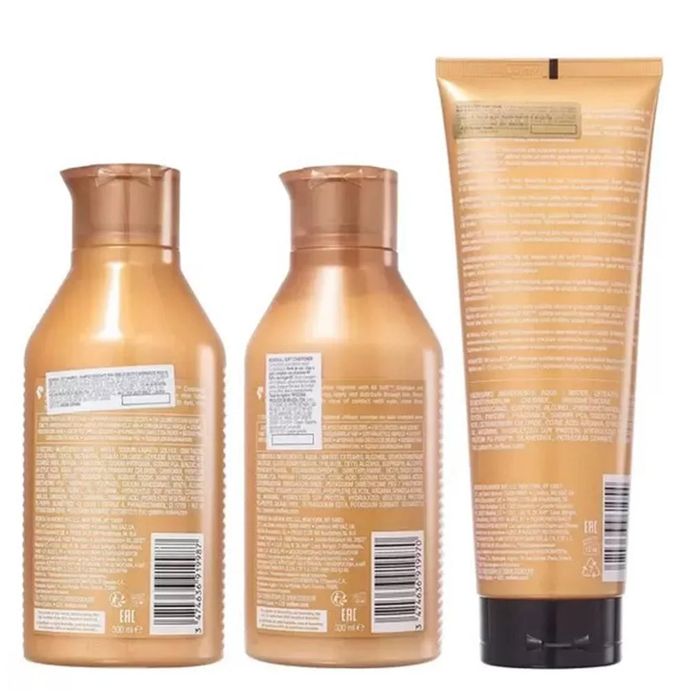 Redken - Kit All Soft Shampoo 300ml + Condicionador 300ml + Máscara 250ml