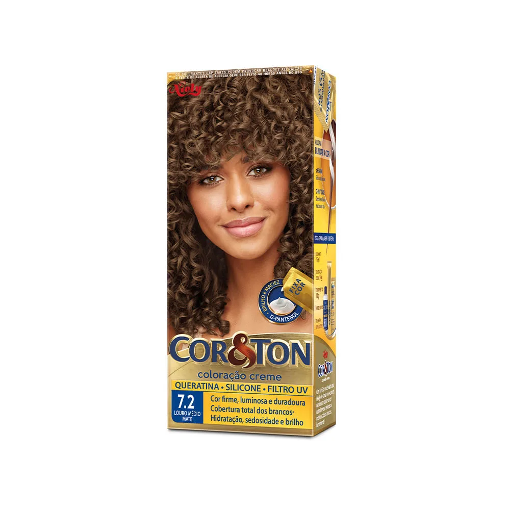 Tintura Cor&Ton Louro Médio Mate 7.2