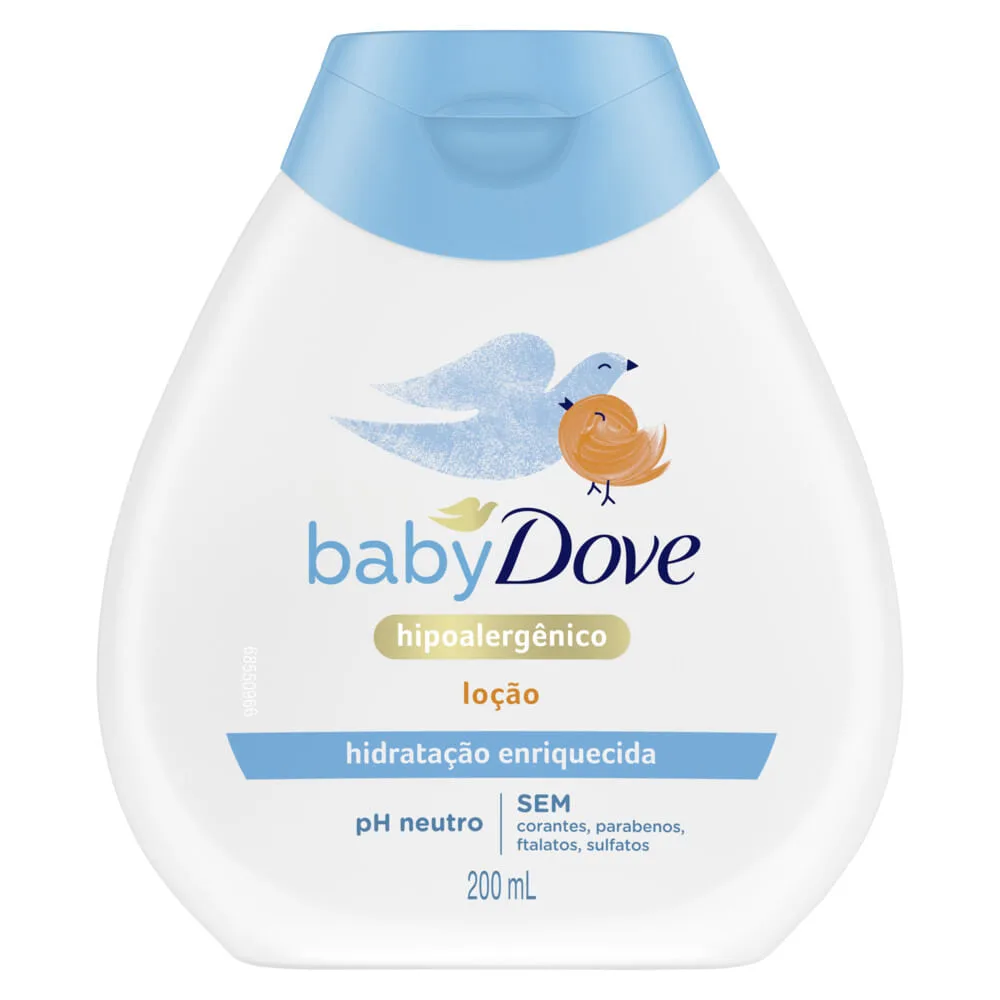 Loção Hidratante Infantil Baby Dove Hidratação Enriquecida Bebê Hipoalergênica 200ml